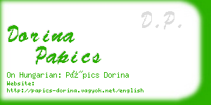 dorina papics business card